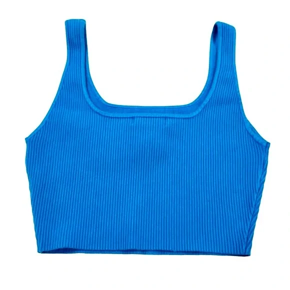 HOUSE OF HARLOW 1960 Ribbed Stretch Luxe Essentials Knit Crop Top NWT Medium - Picture 2 of 3